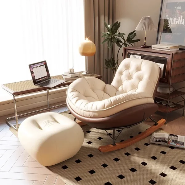 Living Room Lazy Sofa Rocking Chair Can Lie Down or Sleep in Bedroom Single Lounge Chair Home Balcony Leisure Chair Tatami Chair - Image 4