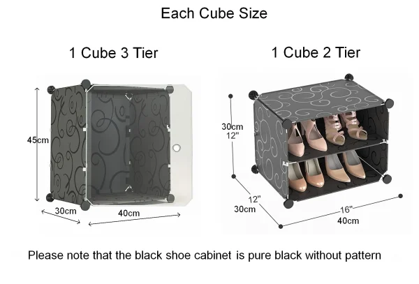 US Shoe Rack Large Capacity Boot Storage 12 Cube Organzie Modular DIY Plastic 6 Tier 24-96 Pairs of Shoe Tower Cabine - Image 5